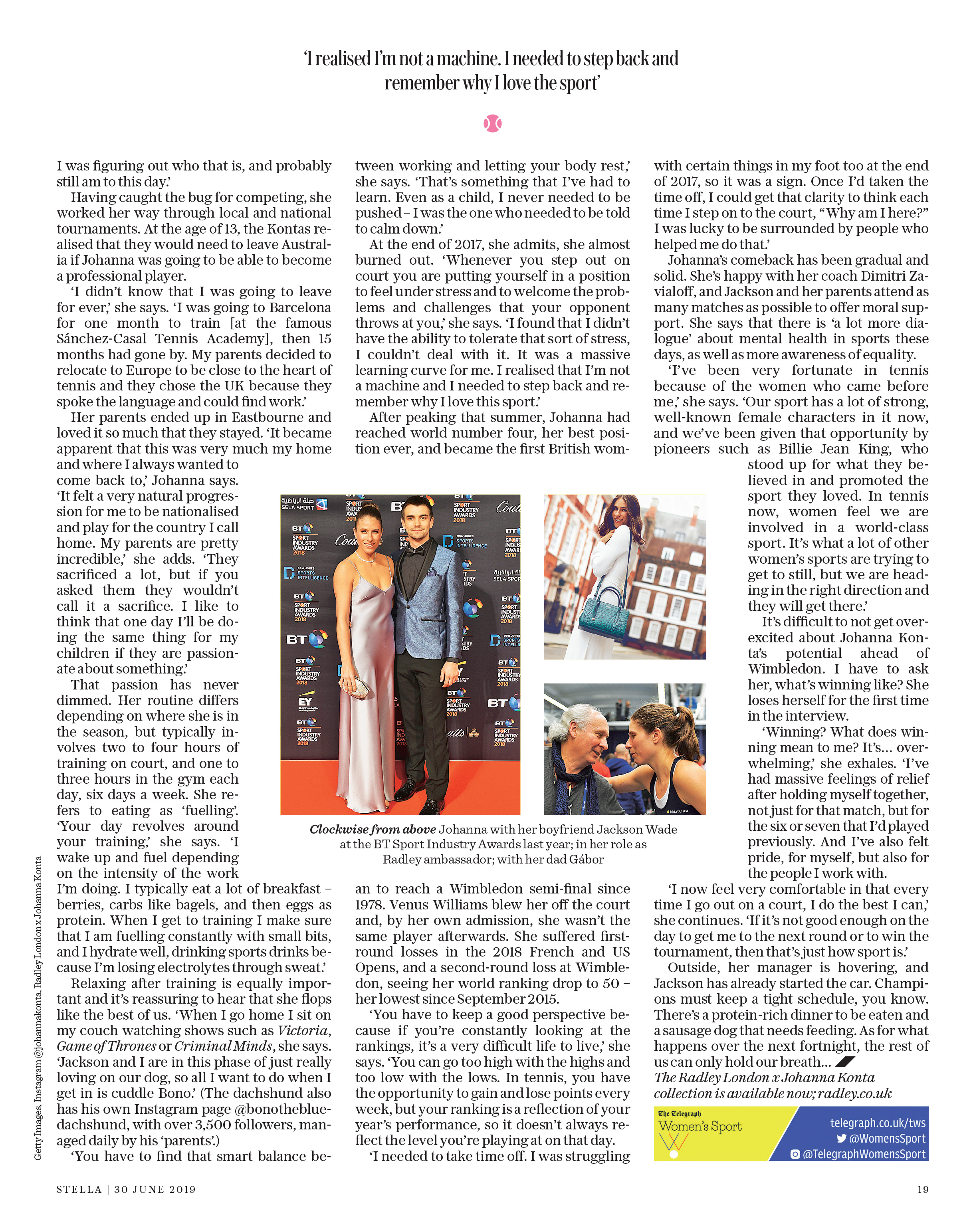 JO KONTA1Sunday Telegraph Magazine_30-06-2019_Main_1st_p19